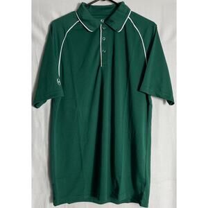 NEW Harrow Exult Polo Shirt Mens Sz M Forest Green Moisture Wicking Sport Tech